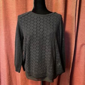 Lucky Brand Black Patterned Sweater